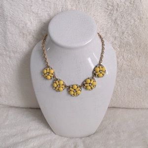 J.CREW Yellow Flower Statement Necklace
